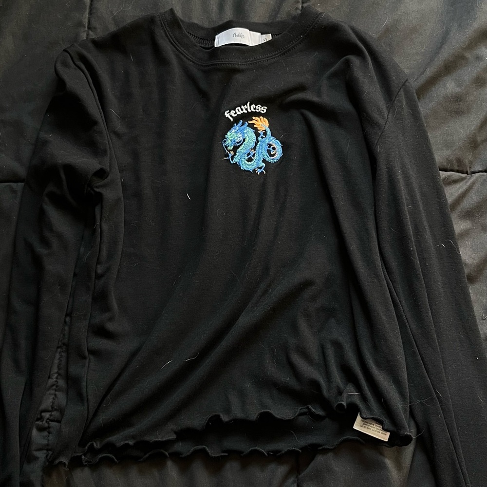 Adika Fearless Dragon Long-Sleeve Crop Top